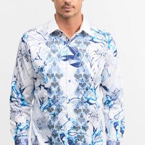 LIMITED EDITION MONTUE’S BLUES LONG SLEEVE BUTTON DOWN SHIRT ROBERT GRAHAM